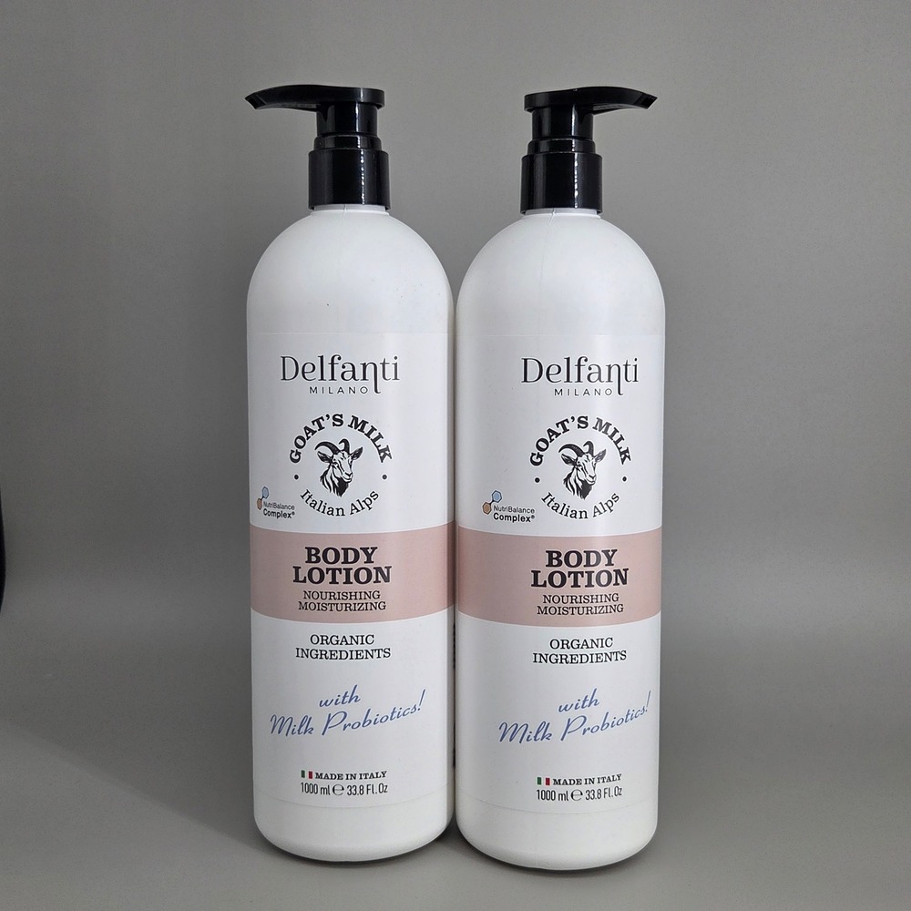 Delfanti Milano Body Lotion Unisex 33 8oz Goats Milk Probiotics Italian Skincare